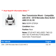 thumbnail image 2 of Rear Transmission Mount - Compatible with 2016 - 2018 Mercedes-Benz GLE63 AMG S 5.5L V8 2017, 2 of 2