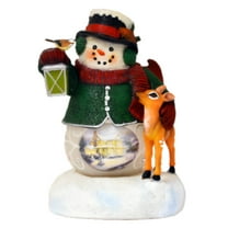 The Bradford Exchange Starry Night Snow Wonderful Snowman Collection Issue #9 Hand Painted Elegance With Light Music And Enchanting Details Christmas Decoration Figurine by Thomas Kinkade 7.75-inches