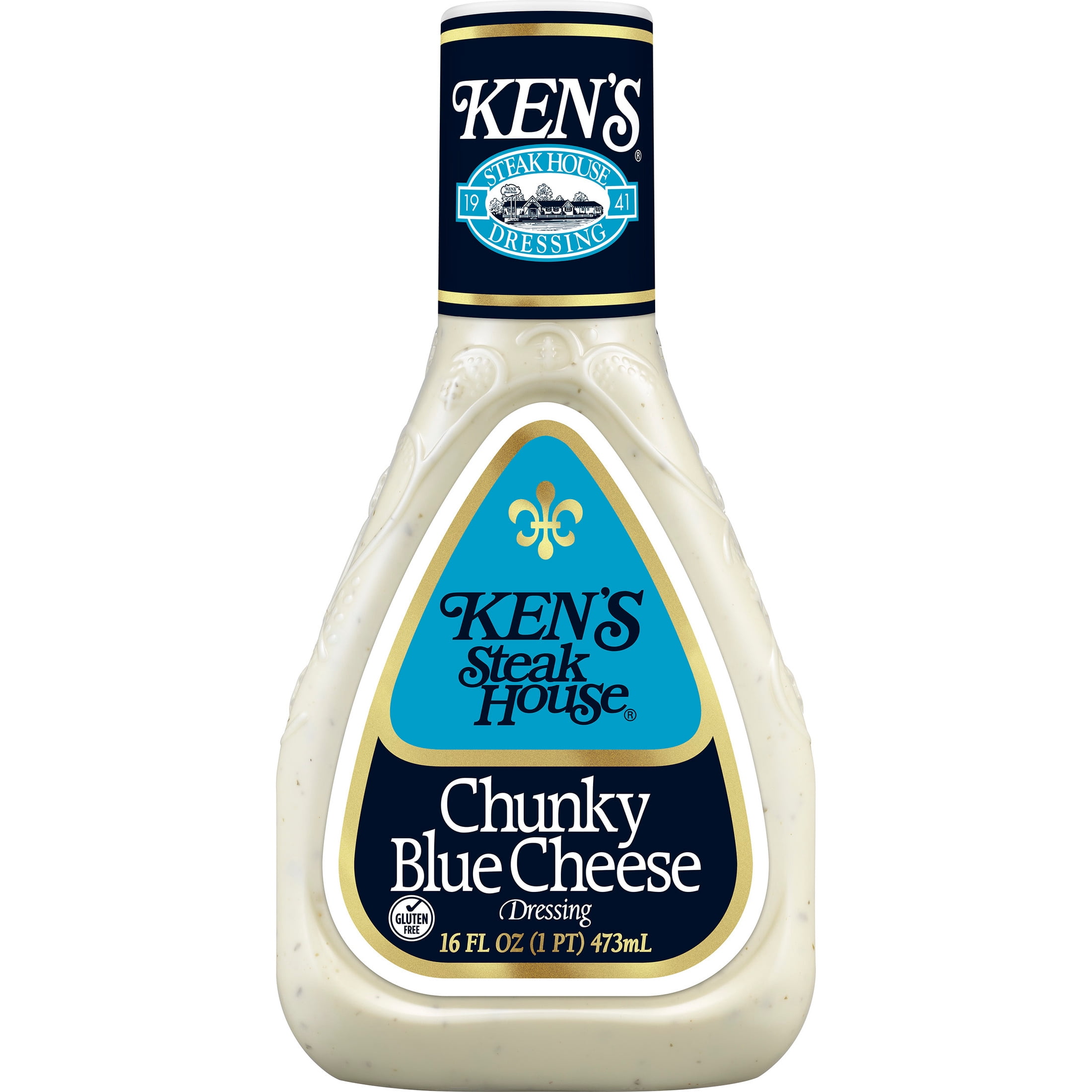 (2 pack) Ken's Steak House® Chunky Blue Cheese Salad Dressing 16 fl oz