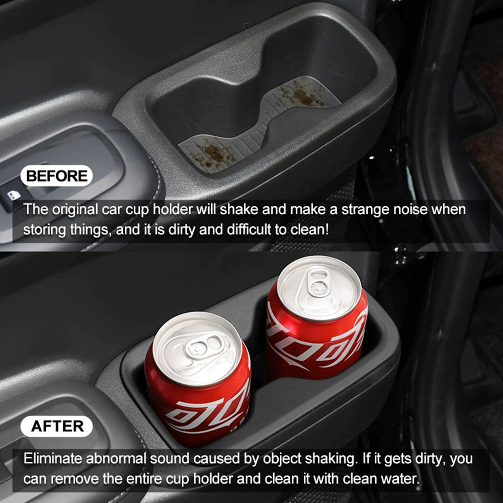2pcs For 2024 2025 Hyundai Santa Fe 6/7 Seats Rear Door Cup Holder Storage Tray