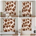 thumbnail image 6 of Brown Geometric Moroccan Sheer Curtains 72 Inches Long, Abstract Art Coffee Ombre Modern Light Filering Curtains, Breathable Simi Curtain Privacy Drapes for Living Room Bedroom Window Treatment, 6 of 9