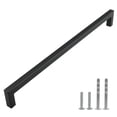 thumbnail image 2 of Modket M1603 Modern Euro Square Cabinet Handle 304 Stainless Steel — 11-3/4" Overall Length, 11-3/8" (288mm) Hole Centers, Matte Black— 15-Packs, 2 of 6