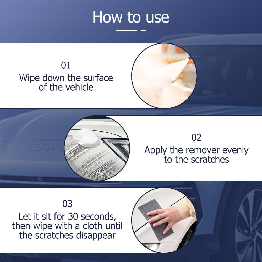 2026 New Nano Sparkle Cloth Car Scratch Remover, Car Paint Scratch Repair Paste, Cars Scratches Repair Paste Polishing Wax Nano Sparkle Cloth for Vehicle(3PC)