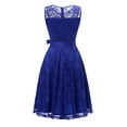 thumbnail image 4 of Dressystar Women Floral Lace Cocktail Party Dress Female Knee Length Bridesmaid Dress, 4 of 7