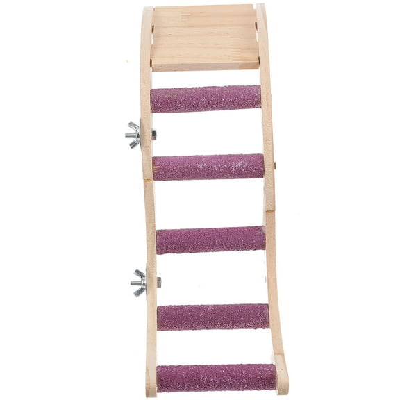 KONTONTY Bird Cage Ladder Parakeet Wood Ladder for Birds Pink 1Pack