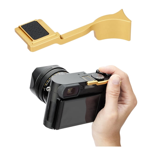 Empuñadura metálica JJC Deluxe con el pulgar hacia arriba para cámaras Leica Q3 43/Q3/Q2