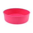 thumbnail image 1 of Nvzi Moldes para pasteles redondos de silicona, moldes antiadherentes para pasteles de 8 pulgadas, moldes para hornear para panqueques, rosa oscuro, 1 of 5