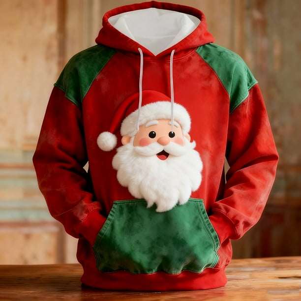 Sudadera con capucha para hombre, estilo casual, a la moda, con cuello redondo y bolsillos, estampado, jersey de manga larga, sudadera con capucha, blusa para hombre, poliéster