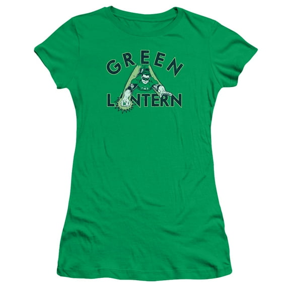 Trevco Dc-In Flight - Short Sleeve Junior Sheer Tee - Kelly Green- Large