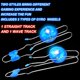 thumbnail image 3 of 3 piezas Retro Magic Rail Twirler Intermitente Gyro Wheel Classic Rail Twister Vintage Fidget Toy Juguete magnético que desafía la gravedad (riel recto, riel ondulado), 3 of 5