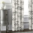 thumbnail image 3 of 6ix Tailors  Fine Linens Auclair Gray Pole Top Drapery Panel Pair - N/A 108 Inches, 3 of 5