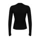 thumbnail image 5 of Camisetas para mujer,Camiseta informal de manga larga con capucha para mujer, corte holgado, color liso, cuello redondo, manga 3/4, tejido de imitación de rejilla, para usar en casa, sopatenor, 5 of 8