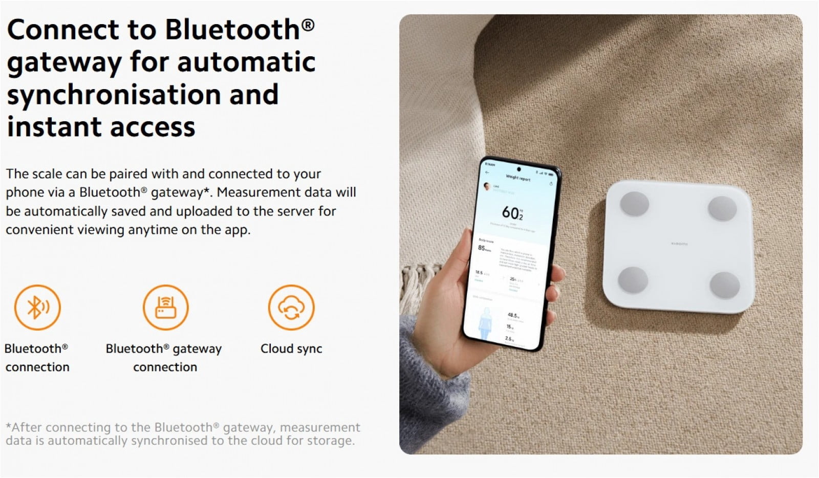 Xiaomi Body Composition Scale S400, Smart Digital Bathroom Scale, Bluetooth, White