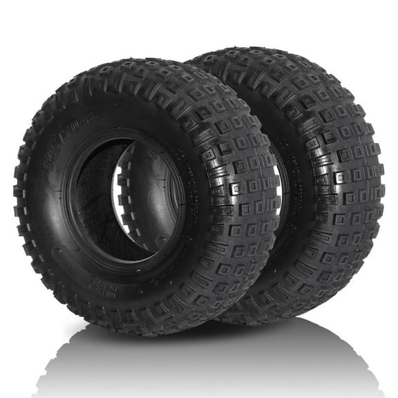 Ktaxon Pair of 2 145/70-6 P319 6PLY ATV Tires, Tubeless