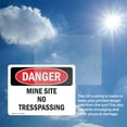 thumbnail image 6 of (2 Pack) Mine Site No Trespassing OSHA Danger Sign 7 Inch X 5 Inch Vinyl Label Decal Sticker Weather Resistant, UV Protected for Workplace, Business, and Construction Site, Made in the, 6 of 7