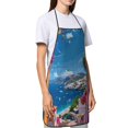 thumbnail image 4 of Fuzoiu Colorful Mediterranean Village Print Kitchen Cooking Aprons,Kitchen Cooking BBQ Aprons,Chef Apron with 2 Pockets for Men Women,Art Aprons for Painting Pottery Ceramics, 4 of 7