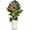 Marble Pot, variant on Just Add Ice 14-18” Tall Pink Anthurium Live Plant, Faux Palm Pick in 5" Diameter Marble Ceramic Pot, House Plant