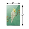 thumbnail image 3 of Charming Cockatiel Yellow Crest Rectangle Acrylic Fridge Refrigerator Magnet, 3 of 4