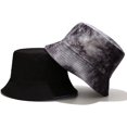 thumbnail image 6 of CoCopeaunts Reversible Buckets Hat Women Autumn Winter Multicolor MenTie Dye Bucket Caps Double-Faced Wear Cotton Fisherman Caps, 6 of 8