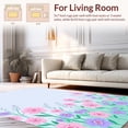 thumbnail image 2 of ODIKA 6'x9' Machine Washable Non-Slip Area Rug, Intricate Blossom Meadow High Traffic Rug with Pad, Pink, 346772, 2 of 8