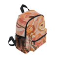 thumbnail image 2 of FORMRS Kids School Backpack with Front Zippered Pocket 12" Student Travel Daypack, Abstract Orange Flowers, 2 of 6