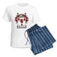 thumbnail image 5 of CafePress - Shields Coat Of Arms Women's Light Pajamas - Women's Short Sleeve Print T-Shirt and Pants Light Cotton Pajama Set, 5 of 7