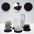 thumbnail image 3 of Posavasos de silicona, posavasos para bebidas, juego de 6 posavasos antideslizantes, resistente al calor Cup Mate (negro), 3 of 8