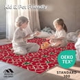 thumbnail image 4 of ODIKA 3'x5' Machine Washable Non-Slip Area Rug, Whimsical Christmas Cane Lattice with Seasonal Flair Details High Traffic Rug, Red, 647859, 4 of 5