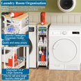 thumbnail image 2 of Carrito de almacenamiento enrollable OKZEST de 4 niveles estrecho para baño y lavandería, 2 of 9