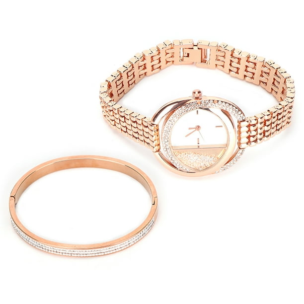 Watch And Bracelet Set Anniversary Gift Steel Bracelet Ladies Watches For Women For Valentines Day Mothers Day Gifts Gold Rose Gold Walmart