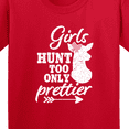 thumbnail image 4 of Inktastic Hunting Girls Hunt Too Only Prettier with Doe and Arrow Youth T-Shirt, 4 of 5
