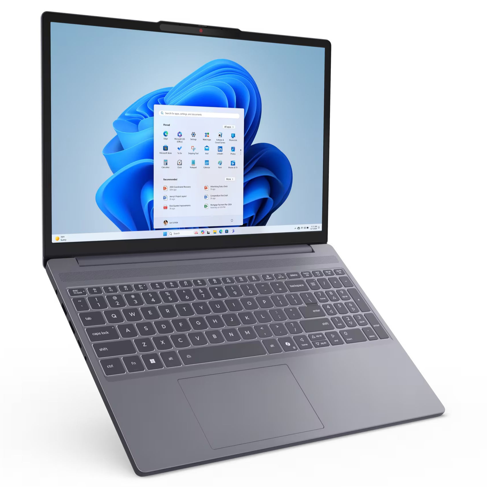 Lenovo IdeaPad Slim 3 15.3" FHD+ Touch Laptop - AMD Ryzen 7 170, 16GB RAM, 512GB SSD, Windows 11 Home, Grey