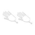 thumbnail image 2 of Dualoai 2Pcs Golf Gloves Stretcher Holder Hanger Keeper for Sports Men Women Outdoor White, 2 of 9