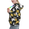 thumbnail image 2 of Lsque Lilies Flowers Pattern Casual Women's Hoodie,Hooded Sweatshirt with Kangaroo Pocket,Pullover Hoodie with Eye-catching Drawstrings-XX-Large, 2 of 7