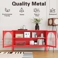 thumbnail image 2 of Metal Storage Cabinet with Doors and Shelves,2 Door TV Stand,Accent Cabinet，Metal Locker, 2 of 6