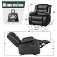 thumbnail image 6 of TrumanPick Manual Recliner Chair for Adults, Lazy Boy Rocker Recliner Overstuffed Glider Recline Sofa Chair for Living Room,Black, 6 of 7