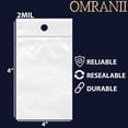 thumbnail image 2 of Reclosable Hang Hole Poly Bags - 4 x 4 & (100 Bags) 2 Mil Clear Plastic with Resealable Lock Seal Zipper | Durable Poly Baggies | Resealable Zip Top Lock For Jewelry, Storage, Packaging & Shipping, 2 of 6
