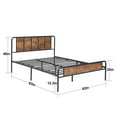 thumbnail image 6 of VECELO 3 Piece Bedroom Set, Wood Platform Bed Frame and 2 Nightstands, Queen Size, 6 of 7