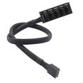 thumbnail image 4 of 4PCS PWM Fan Hub, PC CPU Cooling 4 PIN/3PIN Fan Power Cable Hub Splitter Adapter Sleeved PWM Case Fan Splitter, 4 of 6