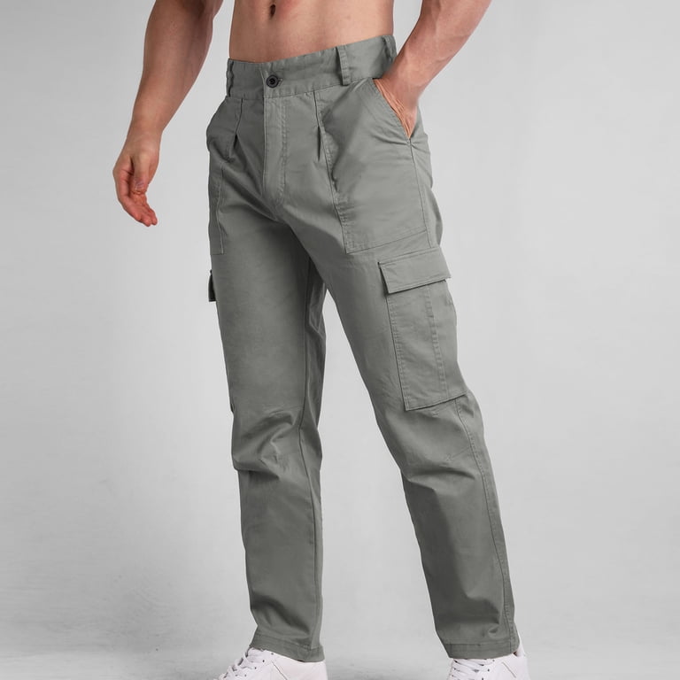 ohmzyzo Cargo Pants for Men Casual Cotton Lightweight Straight Leg