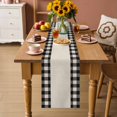 thumbnail image 2 of Retro Black Table Runner 90 Inches, Farmhouse Buffalo Plaid Vintage Beige Bed Runner Dresser Scarves Tabletop for Indoor Outdoor Parties/Ceremony/Banquet, 13" x 90", 2 of 9