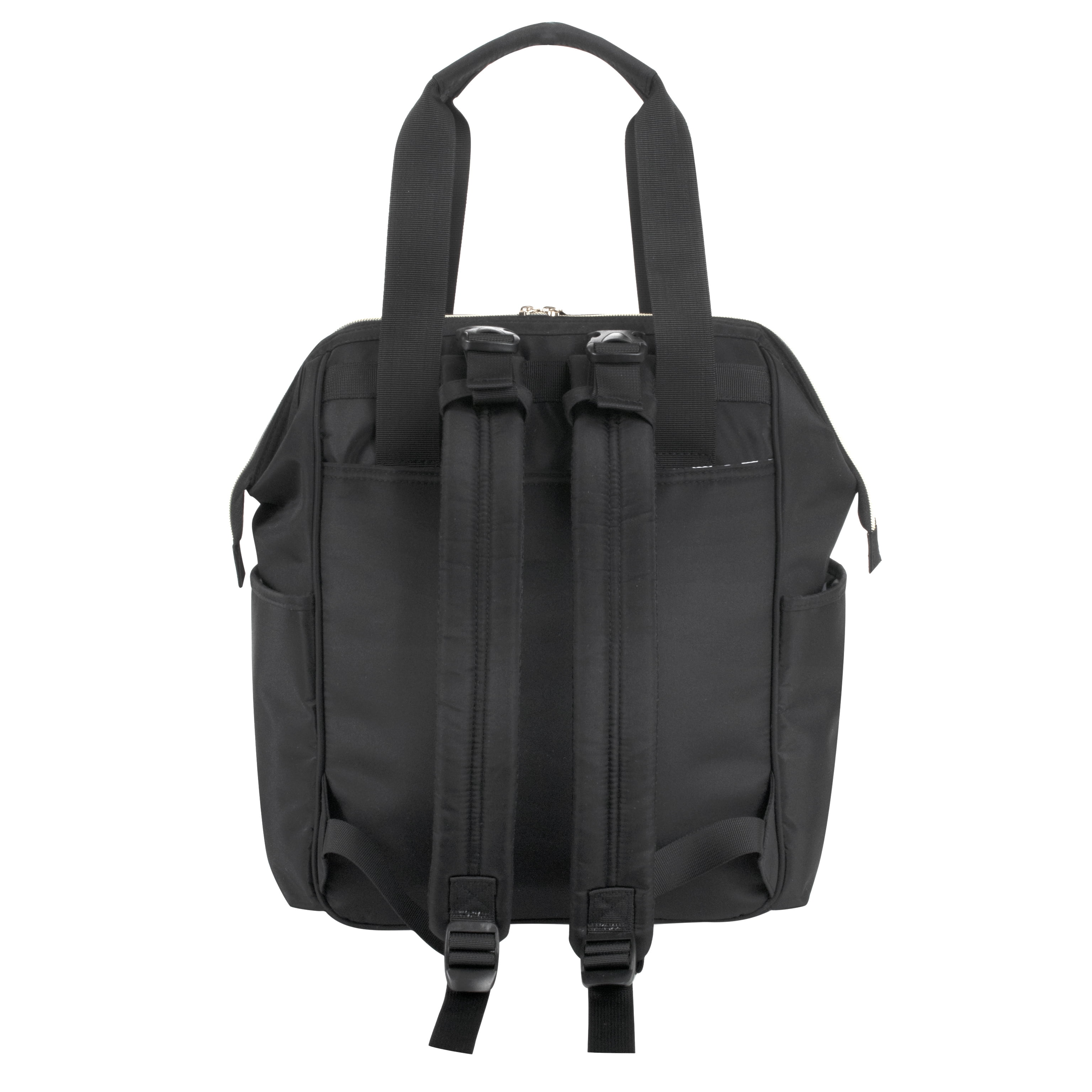 Fisher-Price Multi-Pocket Diaper Bag with Changing Pad, Midnight Black