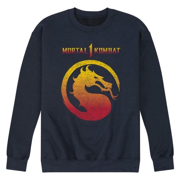 Mortal Kombat - Mk 1 Logo Vintage - Adult Crew Fleece