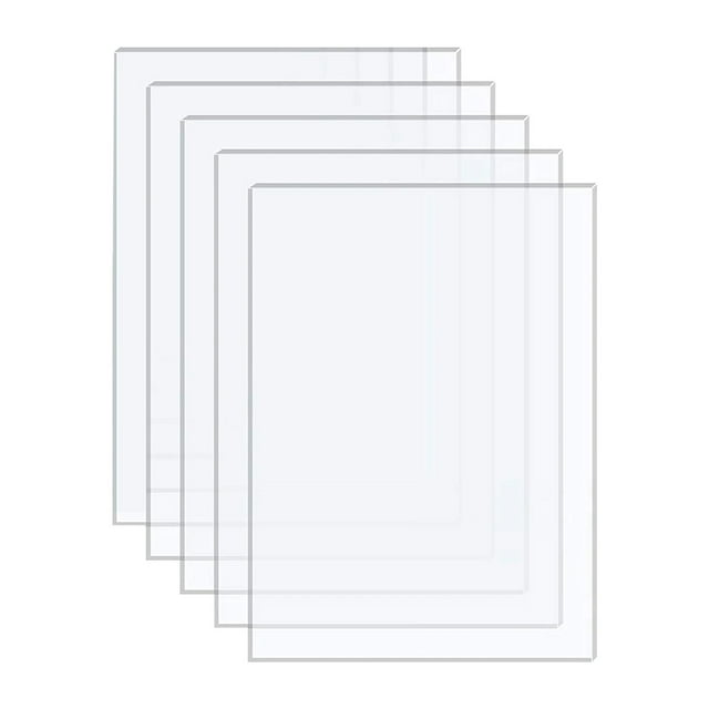 MYG 5 PCS Clear Acrylic Sheet Transparent Board 1mm for Picture Frame Glass