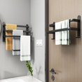 thumbnail image 3 of Three Layer Wall Mount Hanger Cloth Holder Shoe Rack Organizer Towel Rack Towel Holder Towel Bar Slipper Self With Hooks, 3 of 4