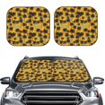 thumbnail image 2 of Balery 2 Piece Hawaii Palms Car Windshield Sun Shade|Foldable Front Windshield Shade for Car Front Window for Most Sedans SUV Truck-Medium, 2 of 7