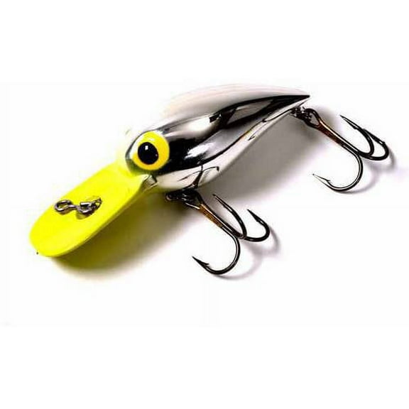 Brad's Wigglers Crank Bait, Nickel Chartreuse Head