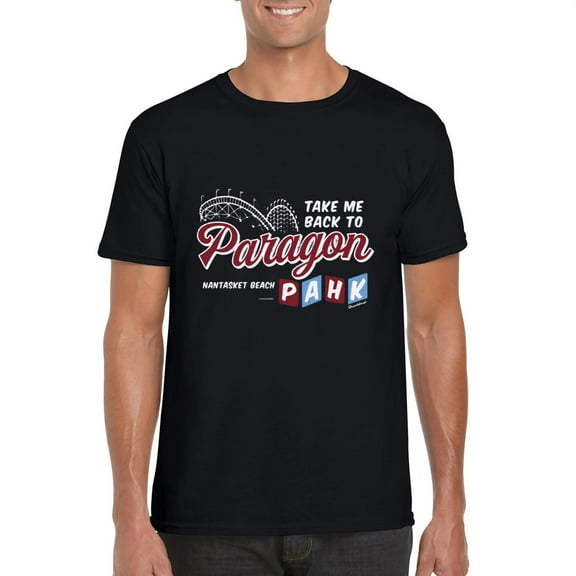 Paragon Pahk Funny New England Amusement Park Nostalgia Slang Graphic T-Shirt, for men & women, up to size 5XL