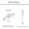 thumbnail image 5 of Rosec Jewels Lab Created Diamond Engagement Ring for Women - Minimalist Ring - EF-VS Quality, 18K White Gold, US 8.50, 5 of 8