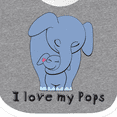 thumbnail image 4 of Inktastic I Love My Pops Elephant Blue Boys Baby Bib, 4 of 4